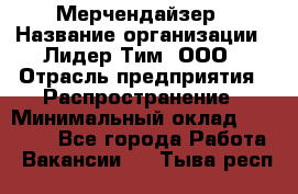 Мерчендайзер › Название организации ­ Лидер Тим, ООО › Отрасль предприятия ­ Распространение › Минимальный оклад ­ 20 000 - Все города Работа » Вакансии   . Тыва респ.